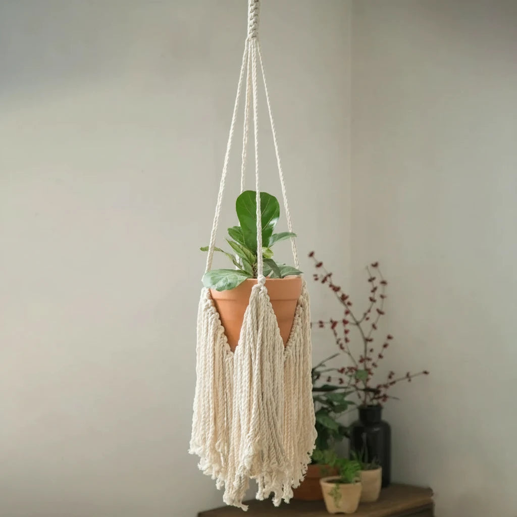 Hanging Basket Tapestry Bohemian Decor