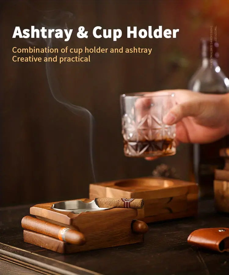 Wooden Coasters and Cigar Holder