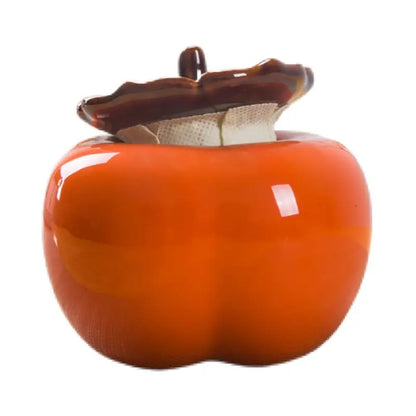 Tetera Cerámica en Forma de Caqui