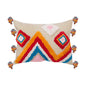Geometric Cushion Cover with Tassels and Handmade from India