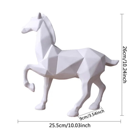 White Horse Resin Sculpture