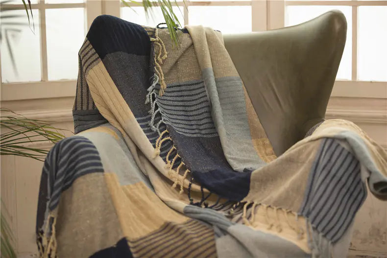 Sofa Cover and Blanket Set