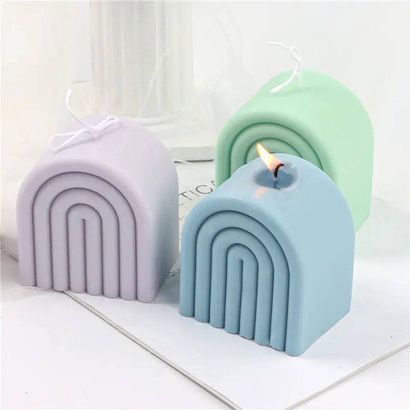 Rainbow Bridge Shaped Silicone Mold for DIY Candles