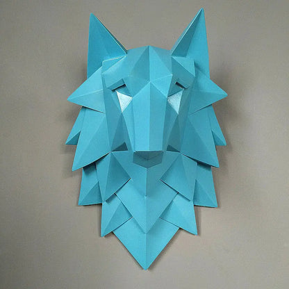 Geometric Wolf Head