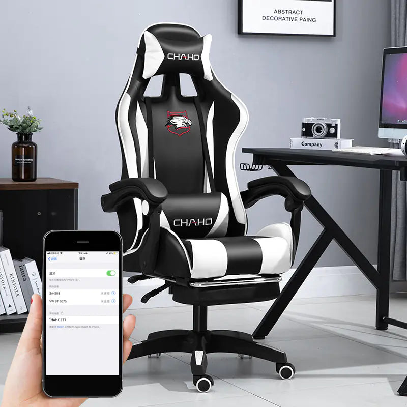 Ergonomic Gaming Office Chair with Adjustable Reclining