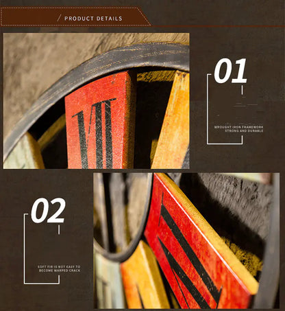 Vintage iron wall clock