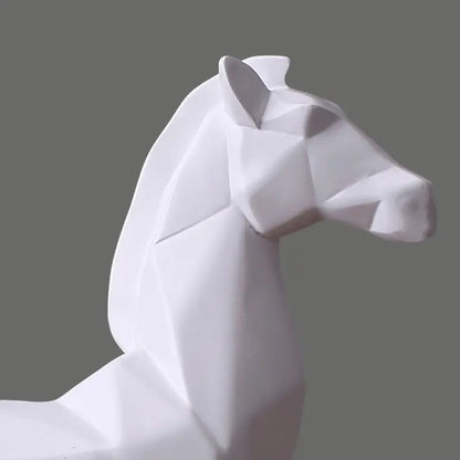 White Horse Resin Sculpture