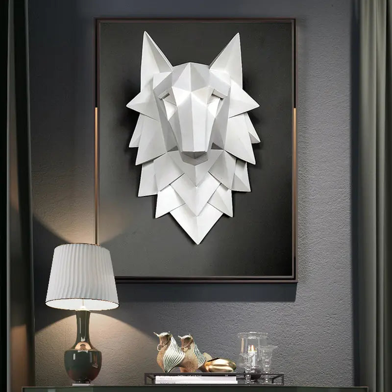 Geometric Wolf Head