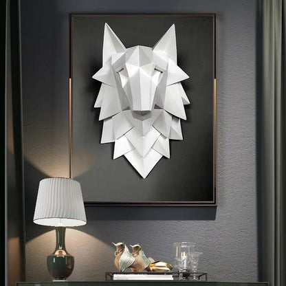 Geometric Wolf Head