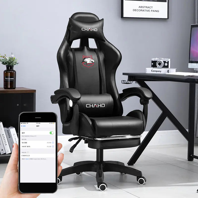 Ergonomic Gaming Office Chair with Adjustable Reclining