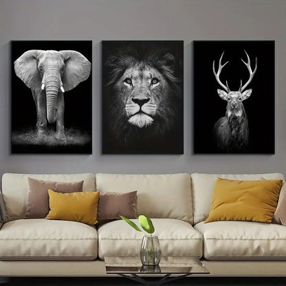 3 Animal Canvas Prints