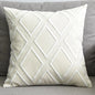 Embroidered Linen Cushion Cover with Geometric Design