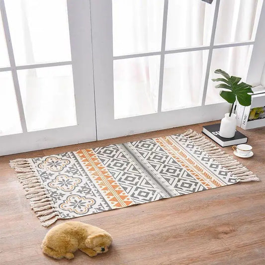 Nordic Style Cotton and Linen Rug
