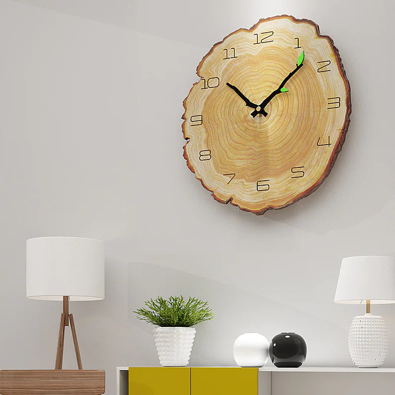 Wood Grain Clock, Silent Annual Rings Clock
