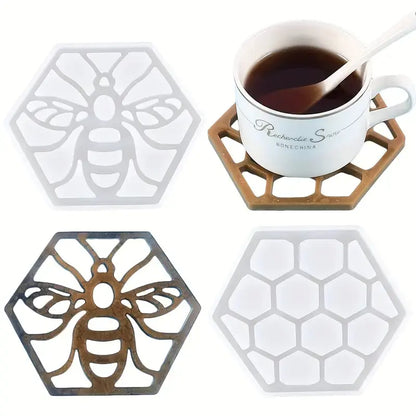 Set of 2 honeycomb-shaped molds