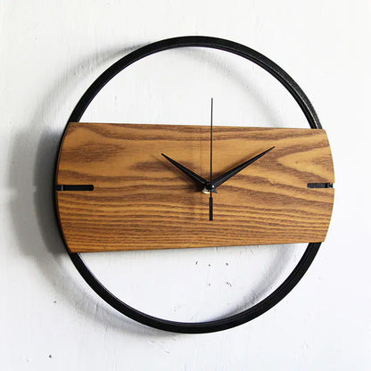 Reloj de Pared de Madera y Metal