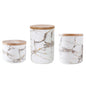 Ceramic Storage Jar with Nordic Marble Pattern