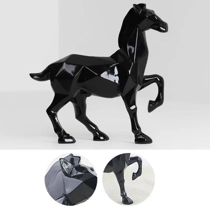 White Horse Resin Sculpture